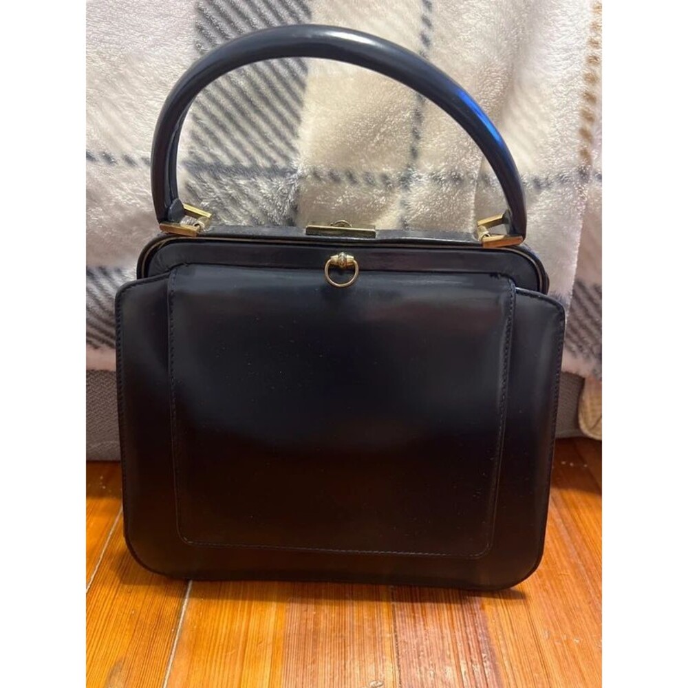 Vintage DoFan French Leather handbag - Picture 5 of 6